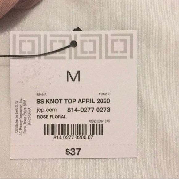 Liz Claiborne Pink and Black Floral Blouse - Picture 7 of 9